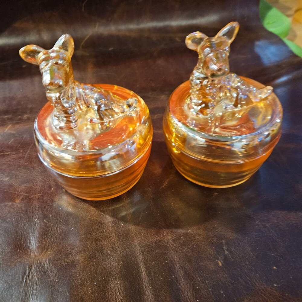 Vintage Jeannette Marigold Carnival Glass